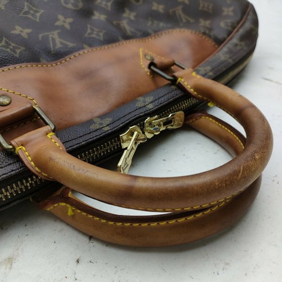 Louis Vuitton Travel Bag Alize 1 Poche Browns - Picture 5 of 10